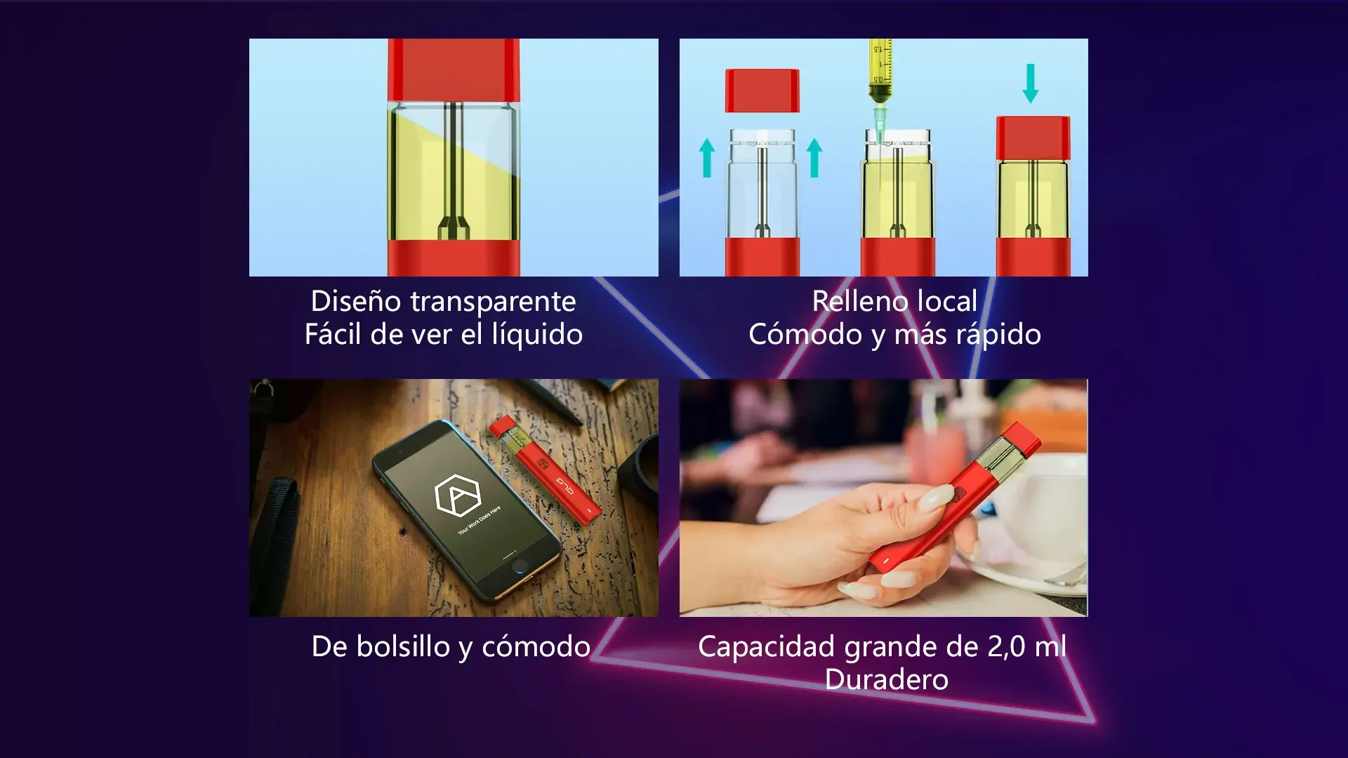 KRYST 2.0mL Cigarros electrónicos de CBD AH1919